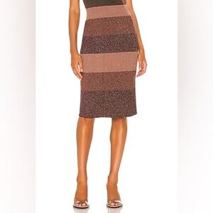 PAIGE Arken Knit Midi Skirt NWT Grape Multi Textured Chic XS
